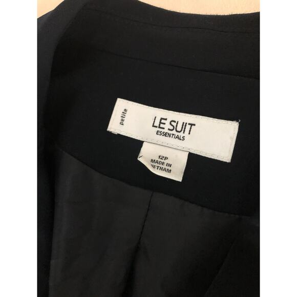 Le Suit Essentials Women Jacket 3 Buttons Front Office Siren Preppy Size 12P - Picture 7 of 11
